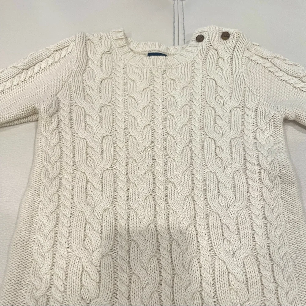 Baby Gap Cotton Cream Cable-knit Onesie Romper One-Piece Size 6-12 months